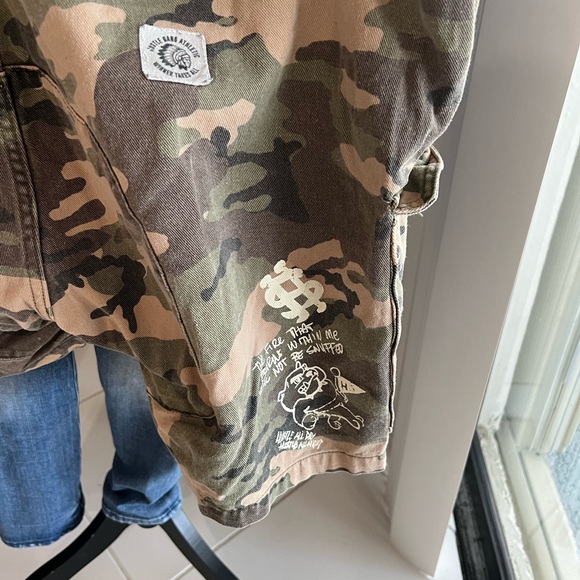 Mens 100% Authentic Hustle Gang Camo Cargo Pants sz42 - Picture 5 of 13